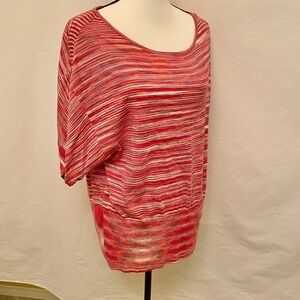 LANE BRYANT Sweater Stripe Knit Stretch Size 18/20 Waistband Flattering